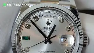 Customized gold plated 36mm Rolex DayDete 118239-0269 unisex watch detailed review