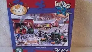 399 Large Piece Serendipity Jigsaw Puzzle Winter Breakfast used  puzzle # 20002