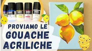 Dipingiamo con le gouache acriliche. Farfalle e limoni con @scaloppinee e @Giuliawatercolour