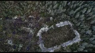 #j&auml;tinkirkko Raahesta l&ouml;ytyy j&auml;ttil&auml;isten rakentama linnake (videokuvaa 100metrin korkeudelta)