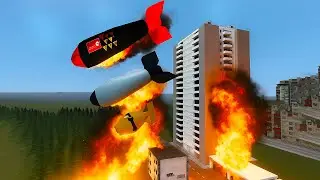 Most Powerful Bombs Throwing In Garry's Mod | Nuclear Bombs Testing on the Tall Building