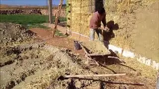 stucco on straw bale wall