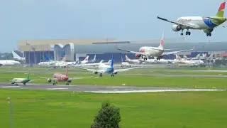 ✈️🇲🇨60 Minutes BEAUTIFUL JAKARTA Airport Plane Spotting + Aircraft & Flight Route CGK