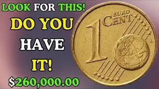 $ 260,000.00 Do You Have This 1 Euro Cent 1999 Error Coin Worth Big Money Look For This