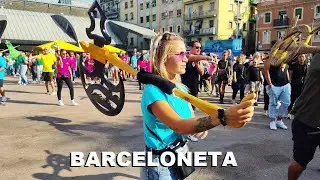 Desfilada de Banderas Cors Muts | Barceloneta Festa Major 2023 Barcelona Spain