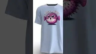 FANTUCCI Unisex Cool T-Shirts | Free Fugu Hugs T-Shirt | 100% Cotton