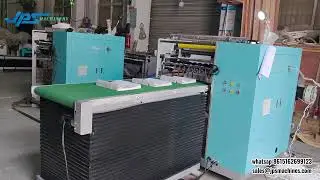 JPS-560ZD Roll Label Sticker Fan Folder Machine with Slitting+ Auto Cut + Auto Lifting Conveyor