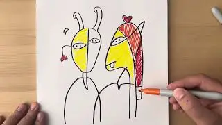 Valentine's Sketching with Sharpies: Minimalist Couple Art Made Easy | Contemporary Drawing Guide