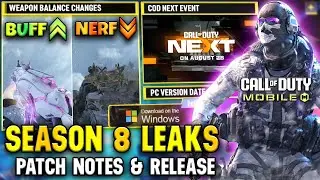 Изменения баланса в 8 сезоне | COD NEXT: событие покажет версию для ПК? | COD Mobile | CODM