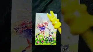 it's magic #trending #art #viral #drawing #ytshorts #fairy #cat #magic #watercolor #sketch #shorts