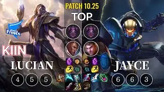 AF Kiin Lucian vs Jayce Top - KR Patch 10.25