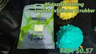 Midazzle Luxury Bathing Loofah Sponge Exfoliator Scrubber Deep Cleaning (₹49/$0.57) #sale #skincare