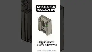 3D Printing Timelapse ( Support mural batterie )