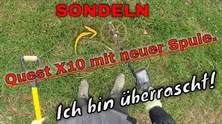 Sondeln - Einweihung der Spule 》 Metalldetektor Quest X10 》 bringt Gliedergürtel Fragment. Top Tiefe
