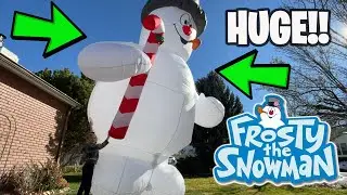 Inflating Our Giant 18 Foot Frosty the Snowman Inflatable!