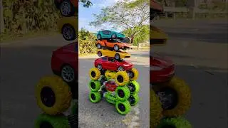 Wow 3 Beast remote control moka versus car racing 🐴||#shorts