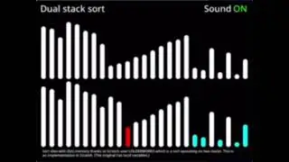 Dual stack sort sorting 25 items at 2x speed