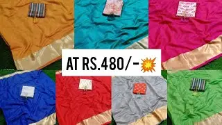 New Plain Sana Silk Sarees | Free Shipping & COD Available | Contact: 9500255044👈