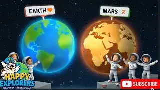 Планета Земля против Марса | Космические приключения для детей | Знакомство с планетами | Изучени...