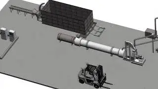 Линия производства топливных гранул (3D модель) | Technex