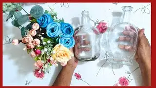 DO LIXO AO LUXO: Transformei 2 Garrafas de Vidro com Pintura F&aacute;cil!