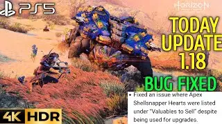Bug Fixed Apex Shellsnapper Heart Use For Upgrade Horizon Forbidden West Update 1.18 PS5 Gameplay 4K