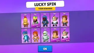 Spin wheel 22 times in stumble guys + daily