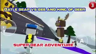Bear batle vs bee and king deer in valley snow super bear adventure #valleysnow #kingdeer