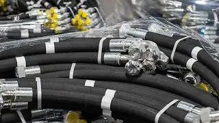How to make hydraulic hose pipe//hose crimping machine #asmr//hose fittings 