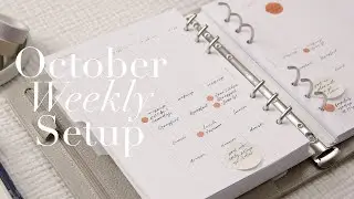 October Weekly Setup in My A5 6-Ring Filofax Planner | Cloth & Paper 2024 Weekly Inserts