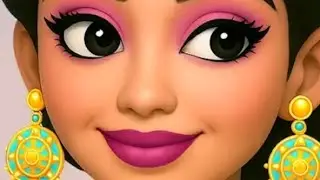 East Indian dress up makeup and beautiful lolli pop doll makeup stylish fashion cute