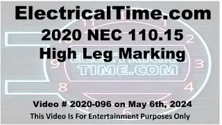 2020 NEC 110.15 High Leg Marking Video 20-01-096