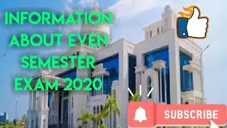Information About Even Semester Exam  2020