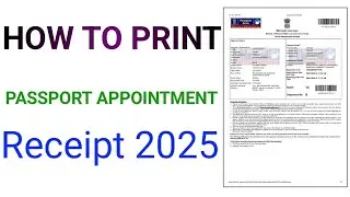 How to print passport appointment receipt 2025 | Passport appointment receipt kaise download kare |