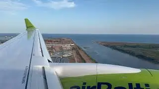 AirBaltic Airbus 220-300 (YL-ABN) Landing Barcelona Airport (LEBL) LH1816