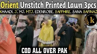Orient Unstitch Printed Lawn 3pcs | MEGA SALE 🔥 AT ALL OUTLET'S OF KARACHI BRANDED COLLECTION