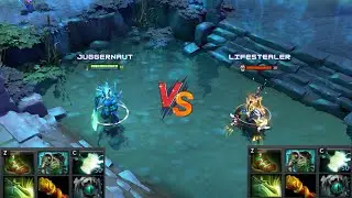 Dota 2 | Juggernaut vs Lifestealer lvl30 | Normal Attacks Only | Same Items