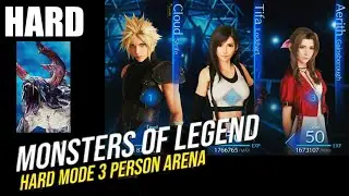 Final Fantasy 7 Remake - Three-Person Team vs Monsters of Legend HARD 100% works strategy