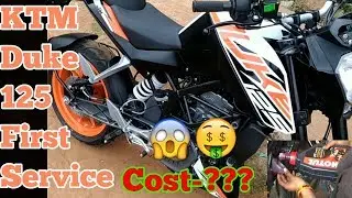 KTM DUKE 125 First Service🔥 | 🤑Cost-???😱 | Patnaiker Thhapu