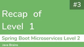 3 Recap of Level 1 - Spring Boot Microservices Level 2