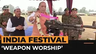 India&rsquo;s defence minister takes part in Hindu &lsquo;weapon worship&rsquo; ceremony | Al Jazeera Newsfeed