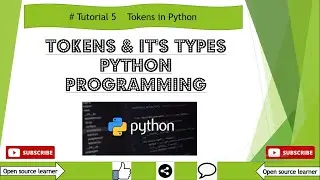 Tokens in Python [In Hindi]