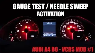 Audi A4 B8 - VCDS Coding Mod #1 - Needle Sweep/ Gauge Test