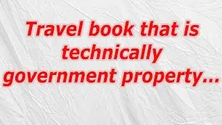 Travel book that is technically government property (CodyCross Crossword Answer)