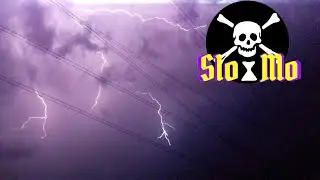 Cloud-to-Air Lightning Eyeballing Juicy Power Lines ☠ Slow Mo ☠ [TLC0087]