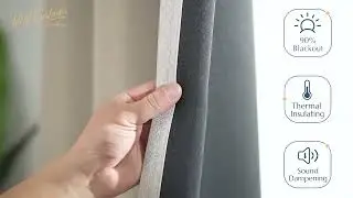 4 Panels Blackout Thermal Insulated Curtains | Room Darkening, Noise Reduction & Energy Saving