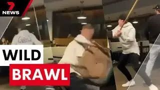 Pool cues and chairs used as weapons in wild Bayside bar brawl | 7NEWS