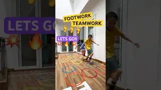 DOUBLE FOOTWORK 🌟 TEAMWORK ⚡️ PARTNER AGILITY DRILL #shorts #speedandagility #exercises #footwork