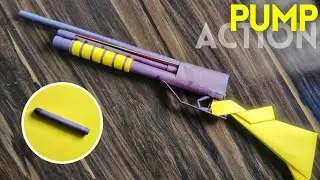 PUMP ACTION Shotgun That Really Shoots || Origami Paper Shotgun Craft Tutorial || Robo Crafts 