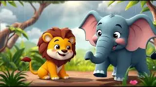 Elephant | and | lion | friendship |